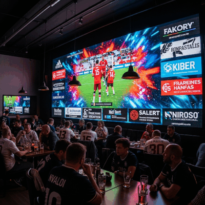 Báo giá màn hình LED bóng đá: Fan zone, quán café & sân vận động mini