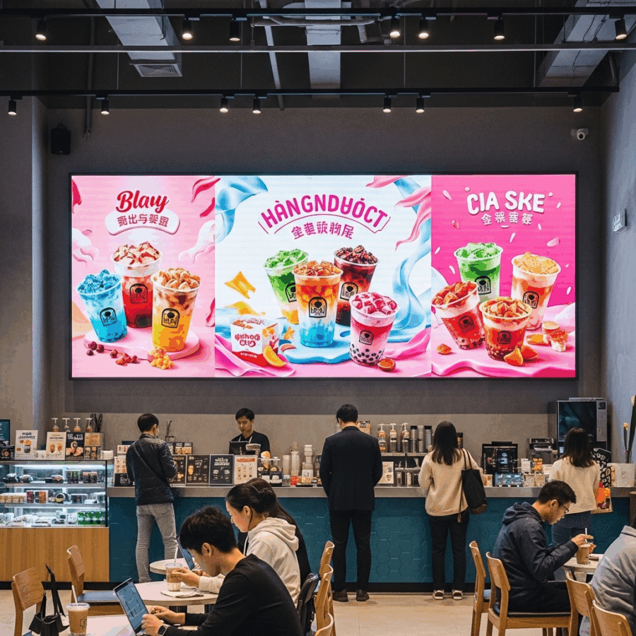 màn hình LED quán cafe
